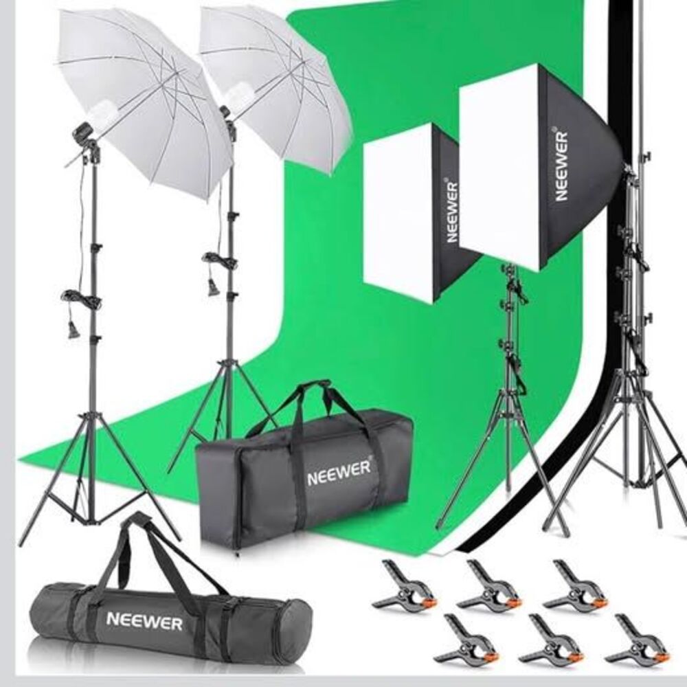NEEWER Photography Lighting kit with Backdrops, 8.5x10ft